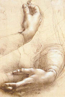 Леонардо Да Винчи. Эскиз женских рук