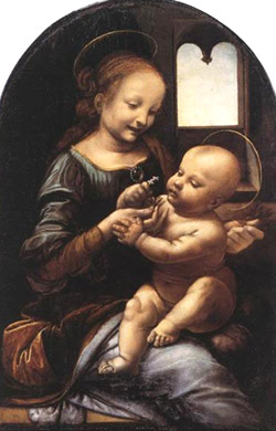 Леонардо Да Винчи. Мадонна с цветком
