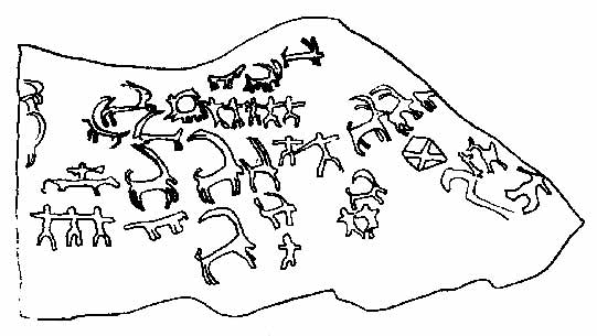 Схемы картины Н.К.Рериха «Знаки Гэсэра» – ритуальный танец перед солнечным символическим знаком